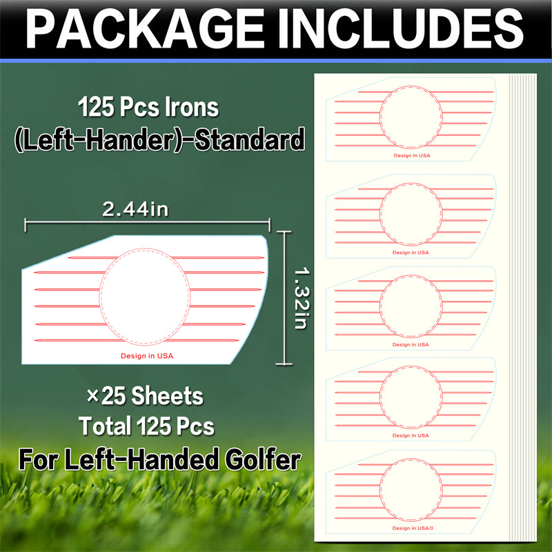 125/250 Pcs Golf Club Impact Tape Labels Hitting Recorder