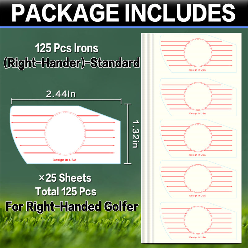 125/250 Pcs Golf Club Impact Tape Labels Hitting Recorder