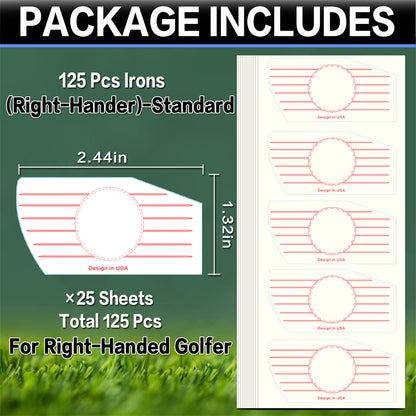 125/250 Pcs Golf Club Impact Tape Labels Hitting Recorder