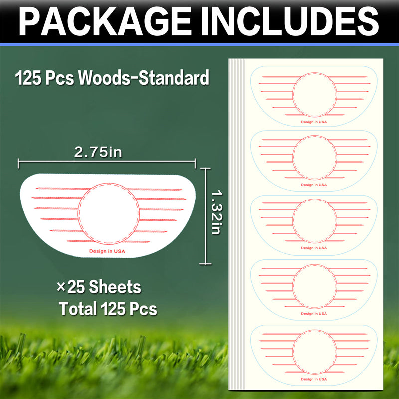 125/250 Pcs Golf Club Impact Tape Labels Hitting Recorder