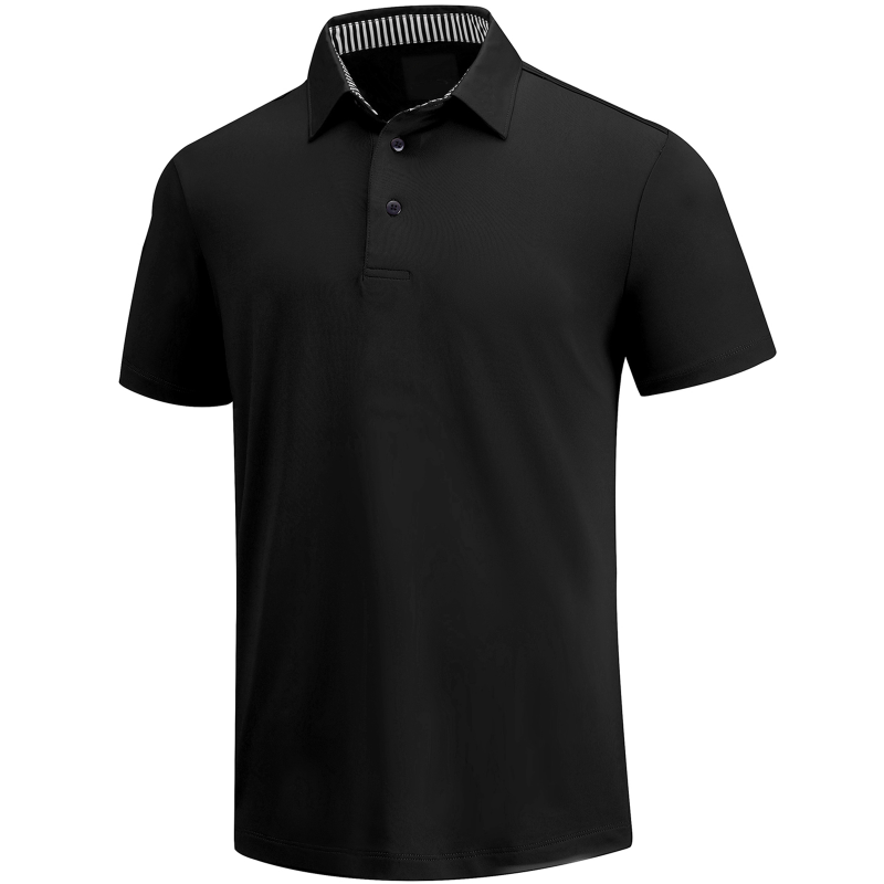 Mens black top golf shirts