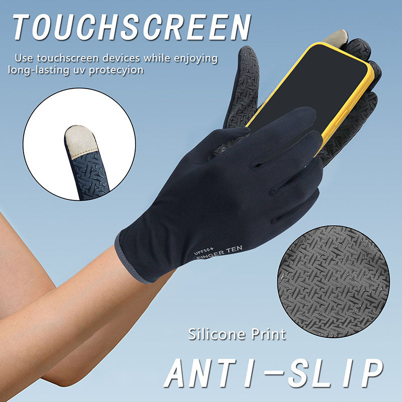 Ice Silk Anti-UV Gloves Men's And Women's Thin Anti-slip Gloves