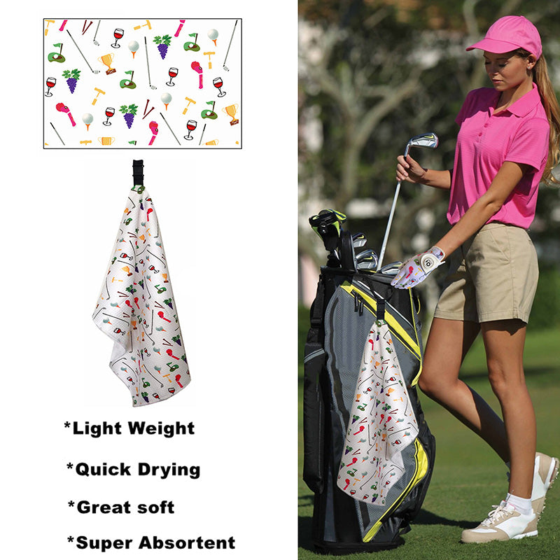 Golf Towel for Golf Bag Printed 14X42 Inch 1 Pack